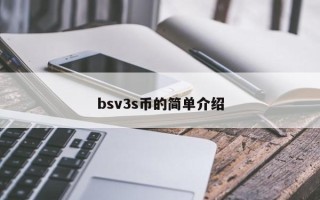 bsv3s币的简单介绍