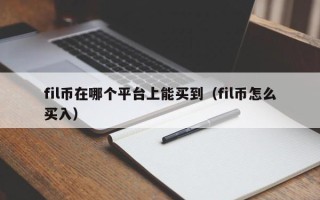 fil币在哪个平台上能买到（fil币怎么买入）