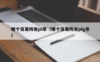 哪个交易所有pi币（哪个交易所有pig币）