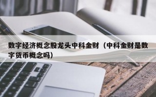 数字经济概念股龙头中科金财（中科金财是数字货币概念吗）