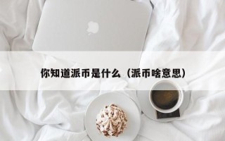 你知道派币是什么（派币啥意思）