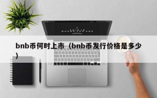 bnb币何时上市（bnb币发行价格是多少）