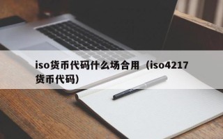 iso货币代码什么场合用（iso4217货币代码）