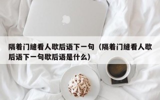 隔着门缝看人歇后语下一句（隔着门缝看人歇后语下一句歇后语是什么）