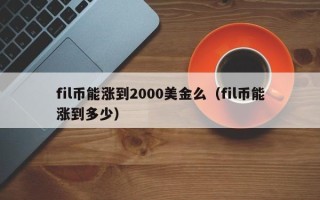 fil币能涨到2000美金么（fil币能涨到多少）