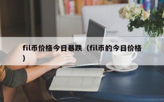 fil币价格今日暴跌（fil币的今日价格）