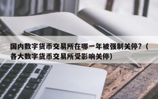 国内数字货币交易所在哪一年被强制关停?（各大数字货币交易所受影响关停）