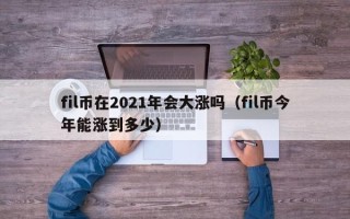 fil币在2021年会大涨吗（fil币今年能涨到多少）