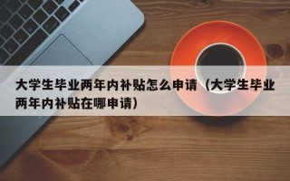 大学生毕业两年内补贴怎么申请（大学生毕业两年内补贴在哪申请）