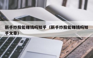 新手炒股能赚钱吗知乎（新手炒股能赚钱吗知乎文章）