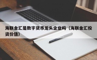 海联金汇是数字货币龙头企业吗（海联金汇投资价值）