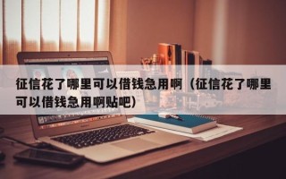 征信花了哪里可以借钱急用啊（征信花了哪里可以借钱急用啊贴吧）