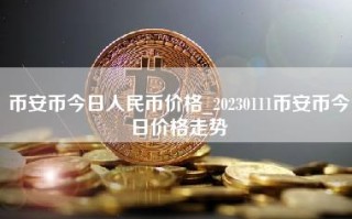 币安币今日人民币价格_20230111币安币今日价格走势