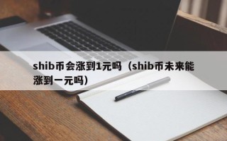 shib币会涨到1元吗（shib币未来能涨到一元吗）