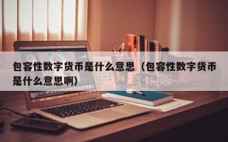 包容性数字货币是什么意思（包容性数字货币是什么意思啊）