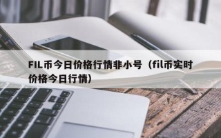 FIL币今日价格行情非小号（fil币实时价格今日行情）