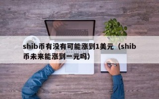 shib币有没有可能涨到1美元（shib币未来能涨到一元吗）