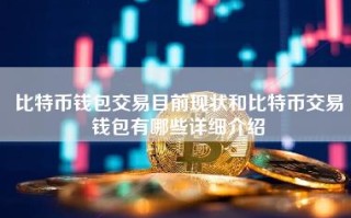 比特币钱包交易目前现状和比特币交易钱包有哪些详细介绍