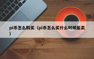 pi币怎么购买（pi币怎么买什么时候能卖）