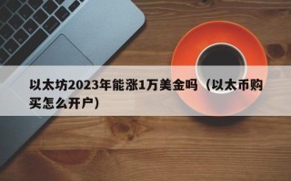 以太坊2023年能涨1万美金吗（以太币购买怎么开户）