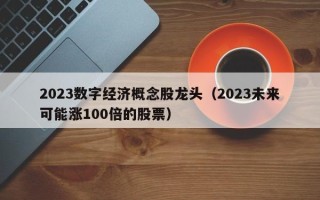 2023数字经济概念股龙头（2023未来可能涨100倍的股票）