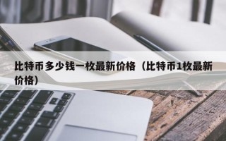 比特币多少钱一枚最新价格（比特币1枚最新价格）