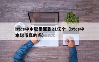 btcs中本聪币涨到21亿个（btcs中本聪币真的吗）