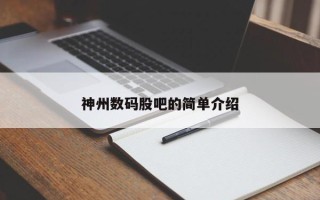 神州数码股吧的简单介绍