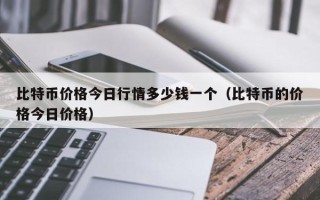 比特币价格今日行情多少钱一个（比特币的价格今日价格）