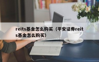 reits基金怎么购买（平安证券reits基金怎么购买）