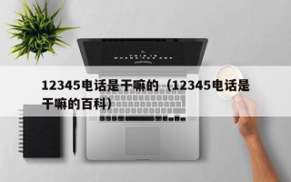 12345电话是干嘛的（12345电话是干嘛的百科）