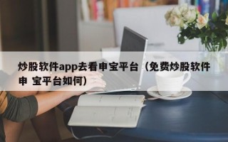 炒股软件app去看申宝平台（免费炒股软件申 宝平台如何）