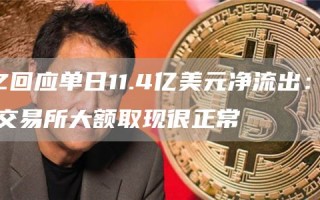 CZ回应单日11.4亿美元净流出：加密交易所大额取现很正常