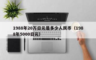 1988年20万日元是多少人民币（1988年5000日元）