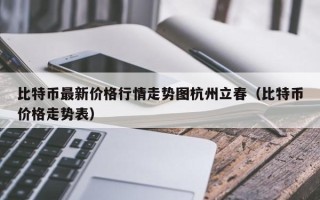 比特币最新价格行情走势图杭州立春（比特币价格走势表）