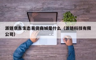 派链京东生态易货商城是什么（派链科技有限公司）