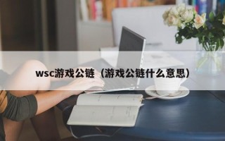 wsc游戏公链（游戏公链什么意思）