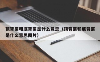 顶背离和底背离是什么意思（顶背离和底背离是什么意思图片）