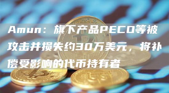 Amun：旗下产品PECO等被攻击并损失约30万美元，将补偿受影响的代币持有者-第1张图片-科灵网