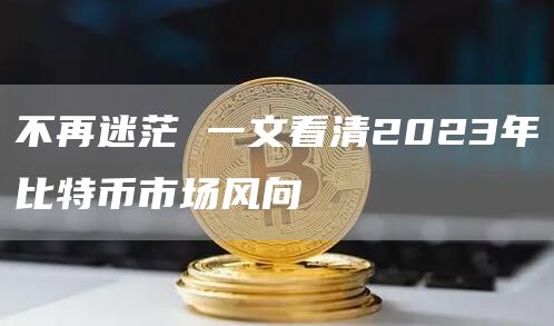 不再迷茫 一文看清2023年比特币市场风向-第1张图片-科灵网