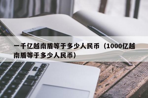 一千亿越南盾等于多少人民币（1000亿越南盾等于多少人民币）-第1张图片-科灵网