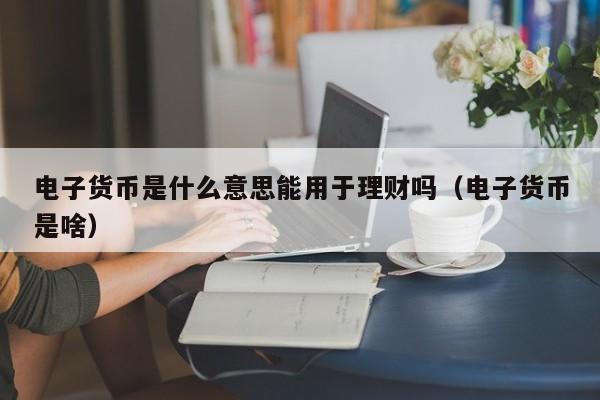 电子货币是什么意思能用于理财吗（电子货币是啥）-第1张图片-科灵网